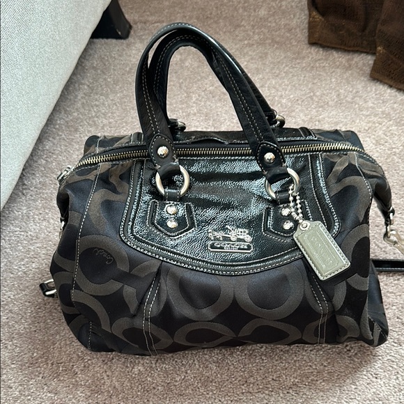 Coach Black Signature Satchel - Picture 1 of 10